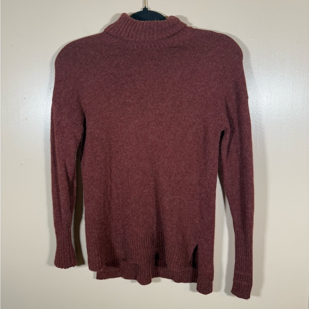 J Crew Wool Turtleneck Sweater Maroon size XXS
